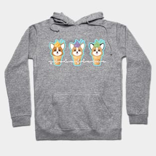 Corgi Ice Cream Trio Hoodie